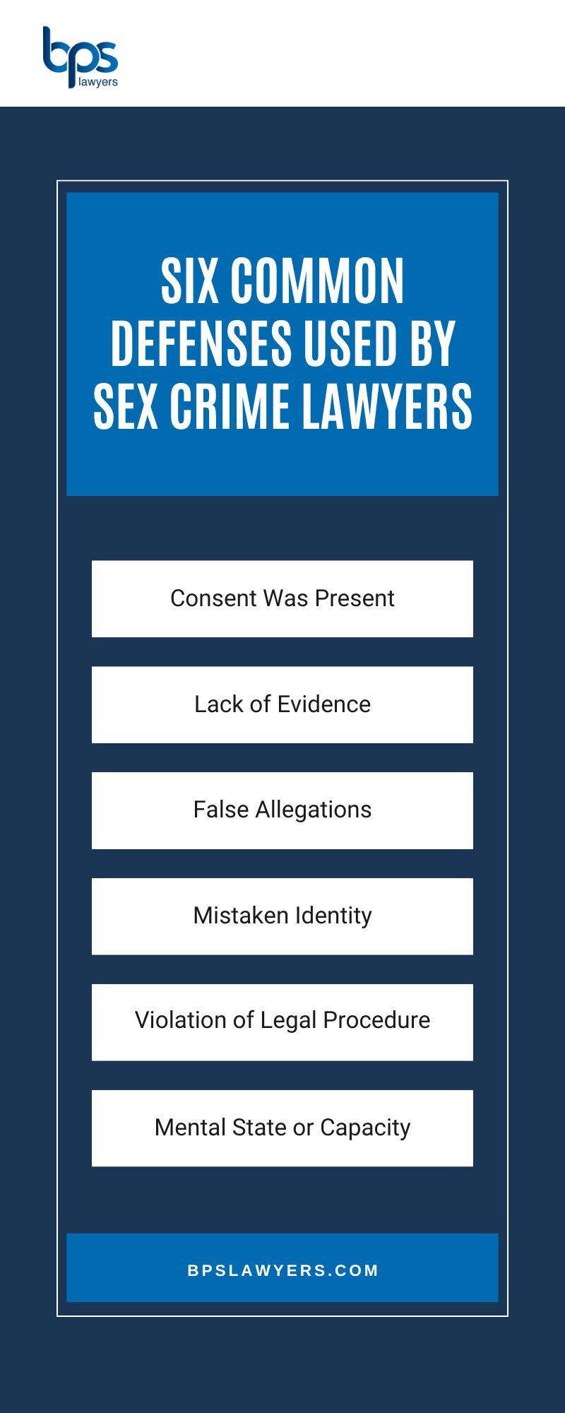 Six Common Defenses Used By Sex Crime Lawyers Infographic